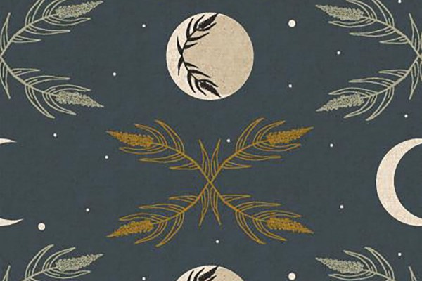 Cotton and Steel Camp Creek Ash Cascade Harvest Moon Unbleached Canvas Navy