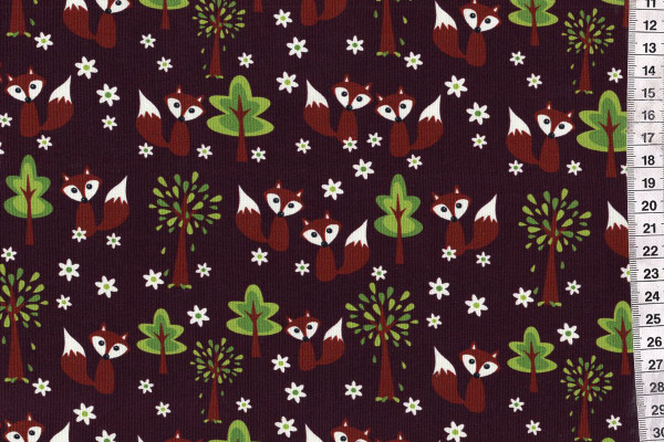 Sweat angeraut Fox in the forest bordeaux