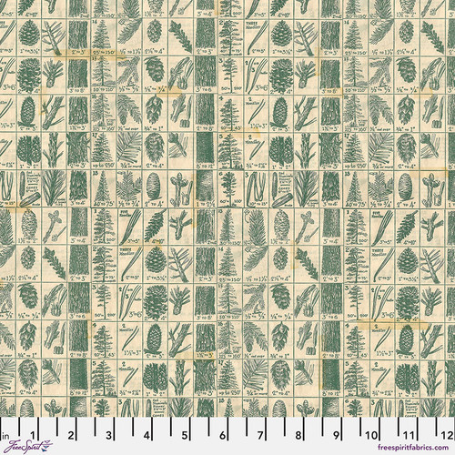 Tim Holtz Holidays Past Pine Chart Green