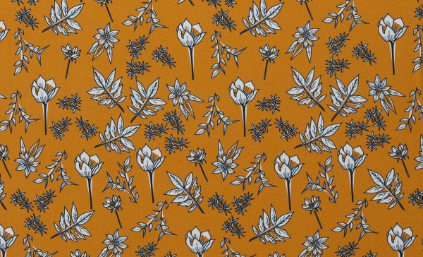 Viskose Blush by brinarina Blumen senfgelb