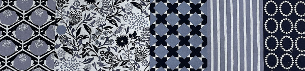 Echino Leinen/Baumwolle AND Black