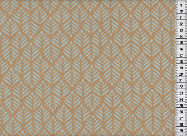 Dekostoff Trigo mustard/turquoise