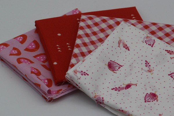 Fat Quarter Set Stashbuilder Melone rot