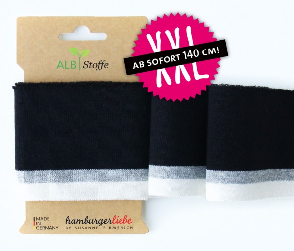 Bio Bündchen Cuff Me MONO XXL College Col. 41 schwarz
