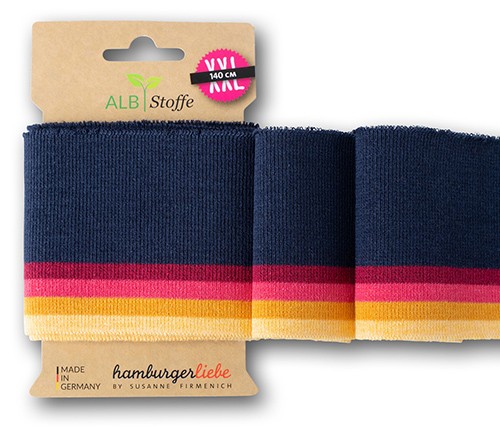 Bio Bündchen Cuff Me College Sweet Home blau/pink/gelb