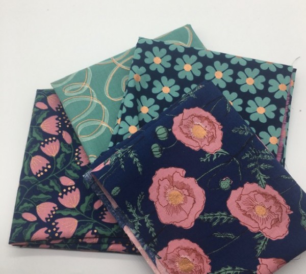 Fat Quarter Set Rubystar Society Unruly Nature navy Jen Hewett