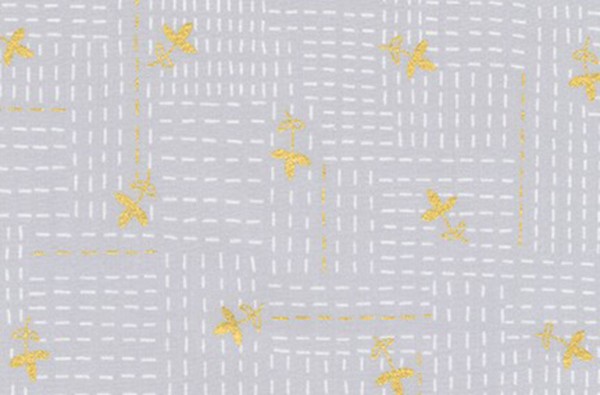 Karen Lewis Wayside sashiko grau