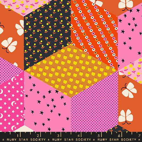 Ruby Star Society Oh Lucky Lucky by Alexia Marcelle Abegg Tumbling Blocks Pink