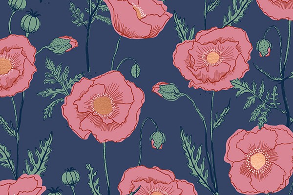 Ruby Star Society Jen Hewett Unruly Nature Icelandic Poppies Bluebell