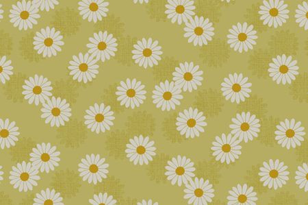 Cosmo Textiles Canvas bedfruckt Daisies gelbgrün