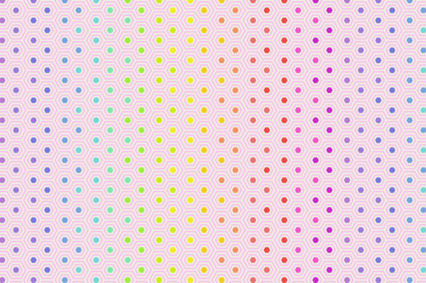 Tula Pink True Colors Hexy Rainbow Shell