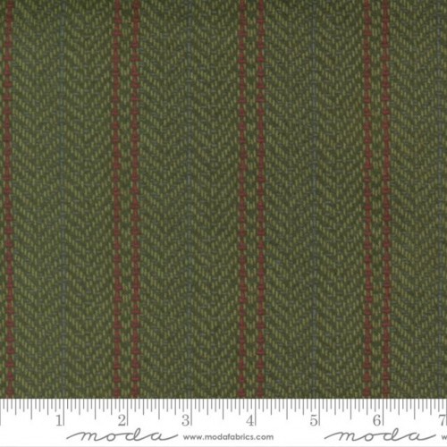 Yuletide by Primitive Gathering Herringbone Stripes holly