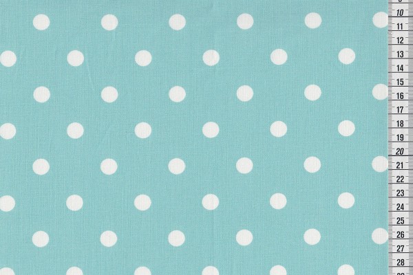Dekostoff Dots Big Aqua Sky
