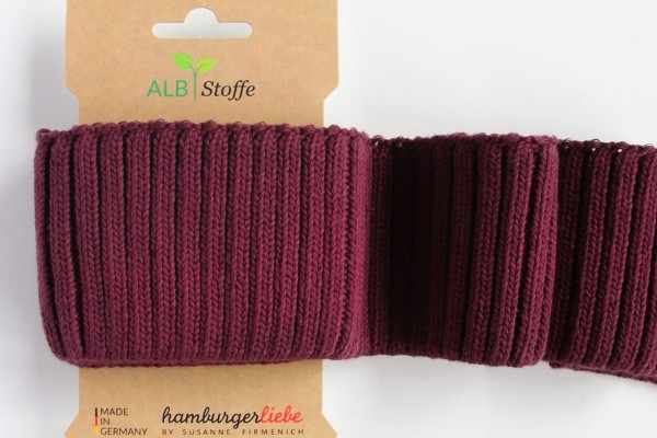 Bio Bündchen Cuff Me Cozy Grobstrick weinrot