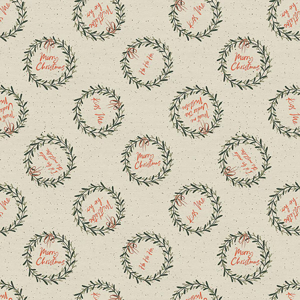 Mistletoe by Melanie Sharpe Wreath cream