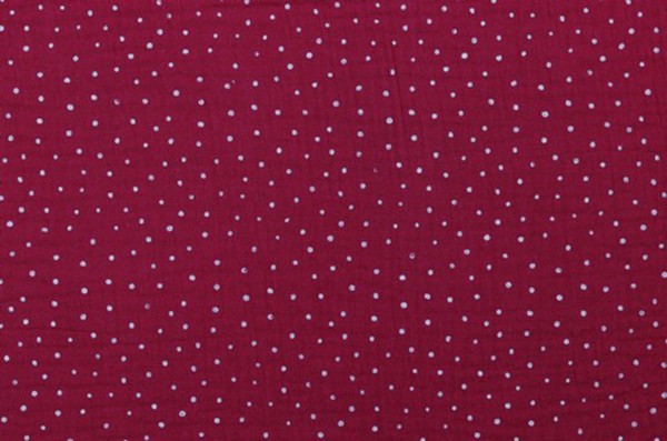 Double Gauze Musselin Punkte fuchsia