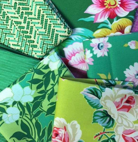 Figo True Kisses Heather Bailey Fat Quarter Set emerald