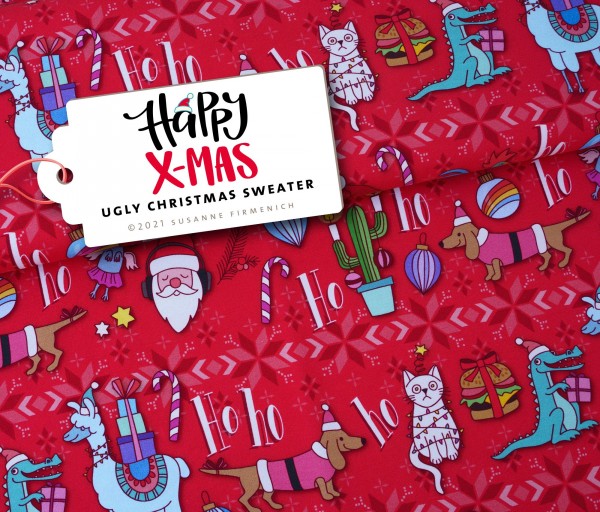 Ugly Christmas Christmas Happy X-Mas Sweat rot