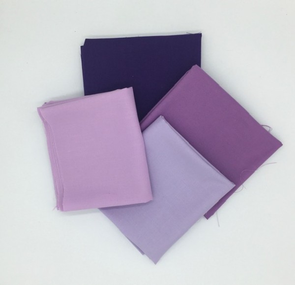 Fat Quarter Set Kona Cotton Solids purple