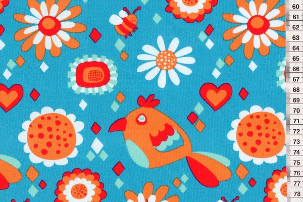 Lillestoff Jersey Vogel/Blume by Nicebiene