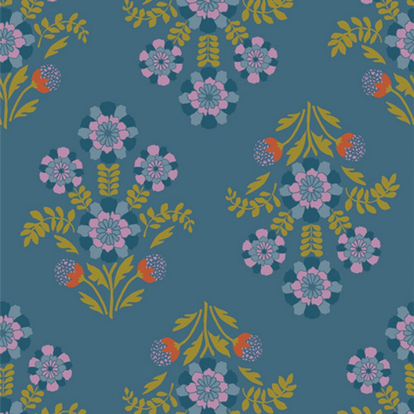 Art Gallery Maureen Cracknell Starling BRAMBLEBLOOM BLUE