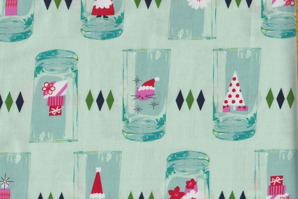 Cotton and Steel Tinsel Weihnachstmann im Glas