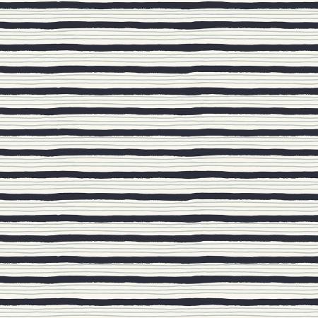 Wallflower - Painterly Stripes Navy