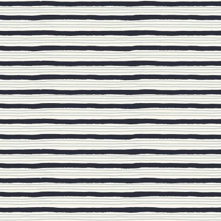Wallflower - Painterly Stripes Navy
