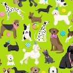 Furry Friends Dogs Green