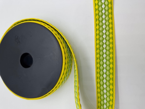 Gurtband 40 mm Boho grün
