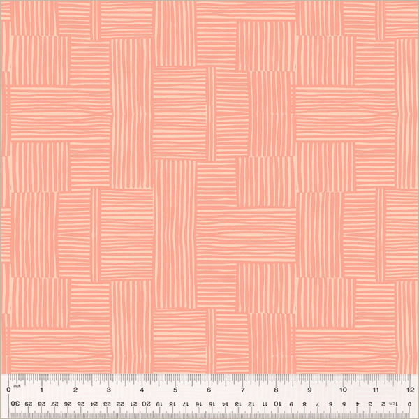 Heather Ross Ruby and Bee Blenders Woven Shell/Peachy