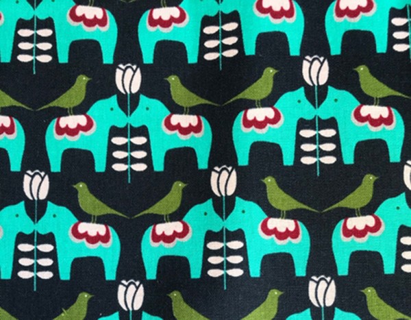 Kokka Mees&Mees Canvas Retro Dalapferdchen marine