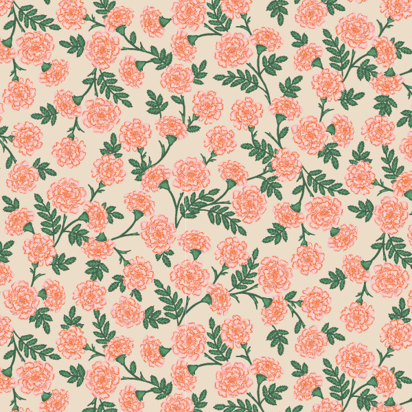 Cotton and Steel RIfle Paper Bramble Dianthus Blush