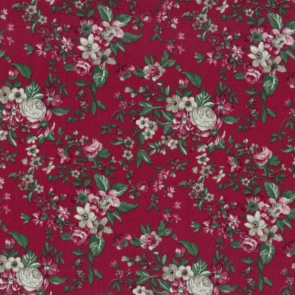 Westfalenstoffe Trondheim Blumen rot