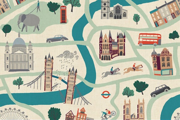 London Town by Sara Mulvanny London Forever White