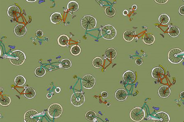 Cosmo Textiles Bicycle green