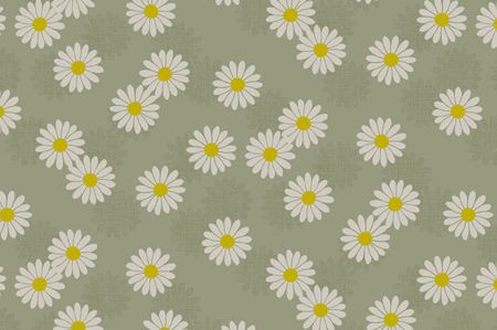 Cosmo Textiles Canvas bedfruckt Daisies salbei