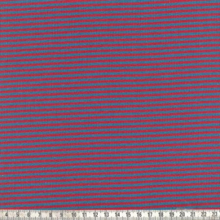 Ringelbündchen blau/rot