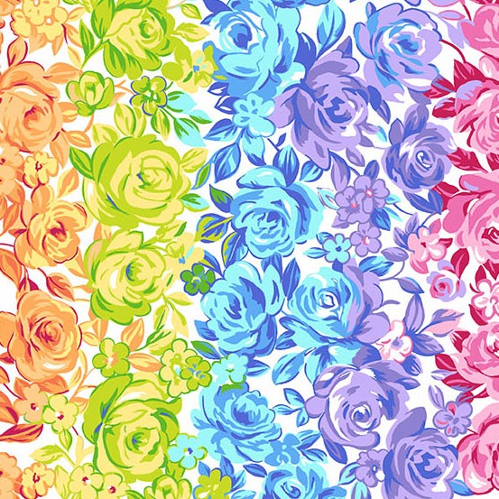 Rainbow Garden by Andover Fabrics Rainbow Roses