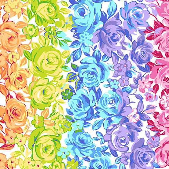 Rainbow Garden by Andover Fabrics Rainbow Roses