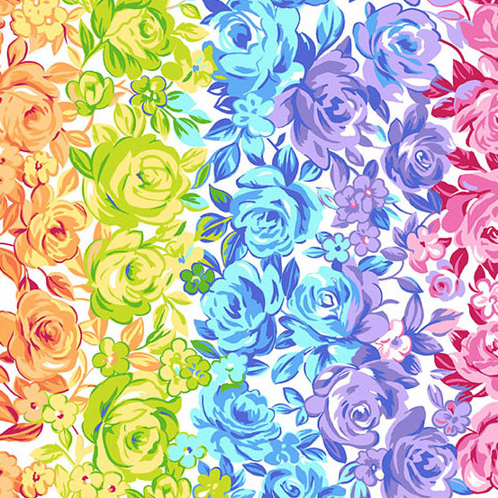 Rainbow Garden by Andover Fabrics Rainbow Roses