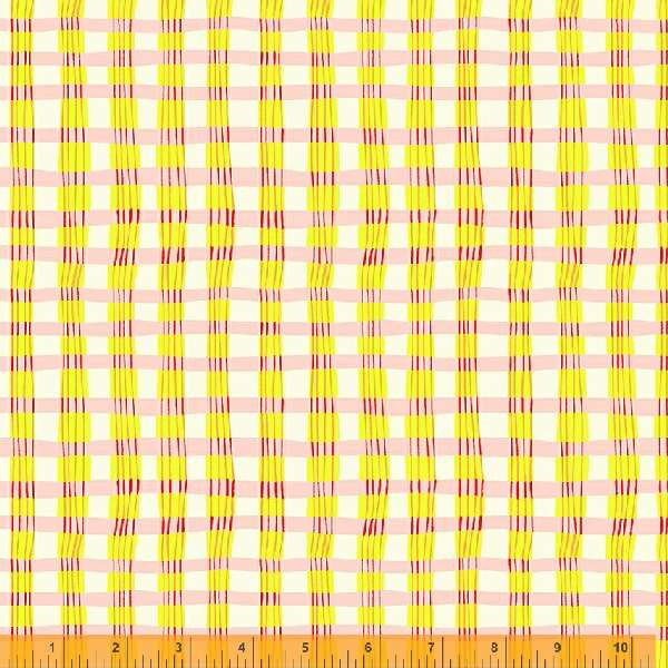 Heather Ross Lucky Rabbit Painted Plaid Pink