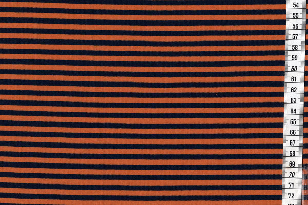Ringeljersey dunkelblau/zimtorange