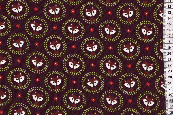 Jersey Digitalprint Fox Ornament bordeaux