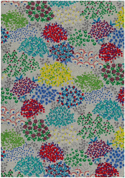 Echino Leinen/Baumwolle Sketch multi
