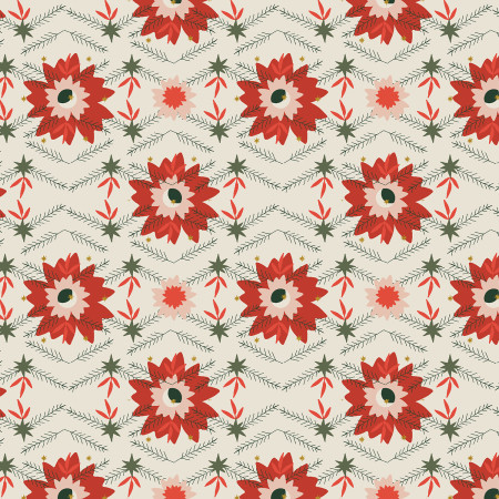 Ash Cascade TInsel on the Trail Poinsettia Crimson Metallic