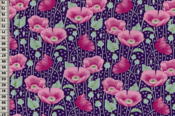 Tilda Gardenlife Poppies lilac