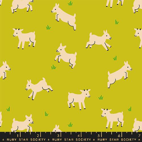 Ruby Star Society Collaborative Collection Animal Animal Baby Goats Pistachio