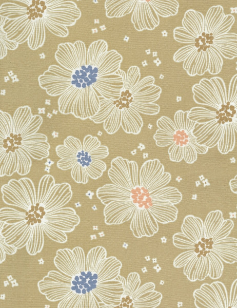 Kokka Oxford Flower beige
