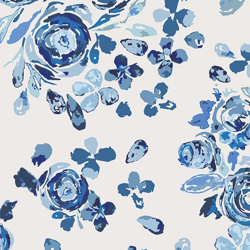 Art Gallery Maureen Cracknell True Blue Swifting Flora Indigo